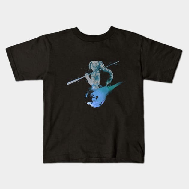 Final Fantasy Aerith COLOR Kids T-Shirt by HybridEmblem